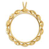 37 mm 14k Yellow Gold coin bezel for Austria €100 Philharmonic