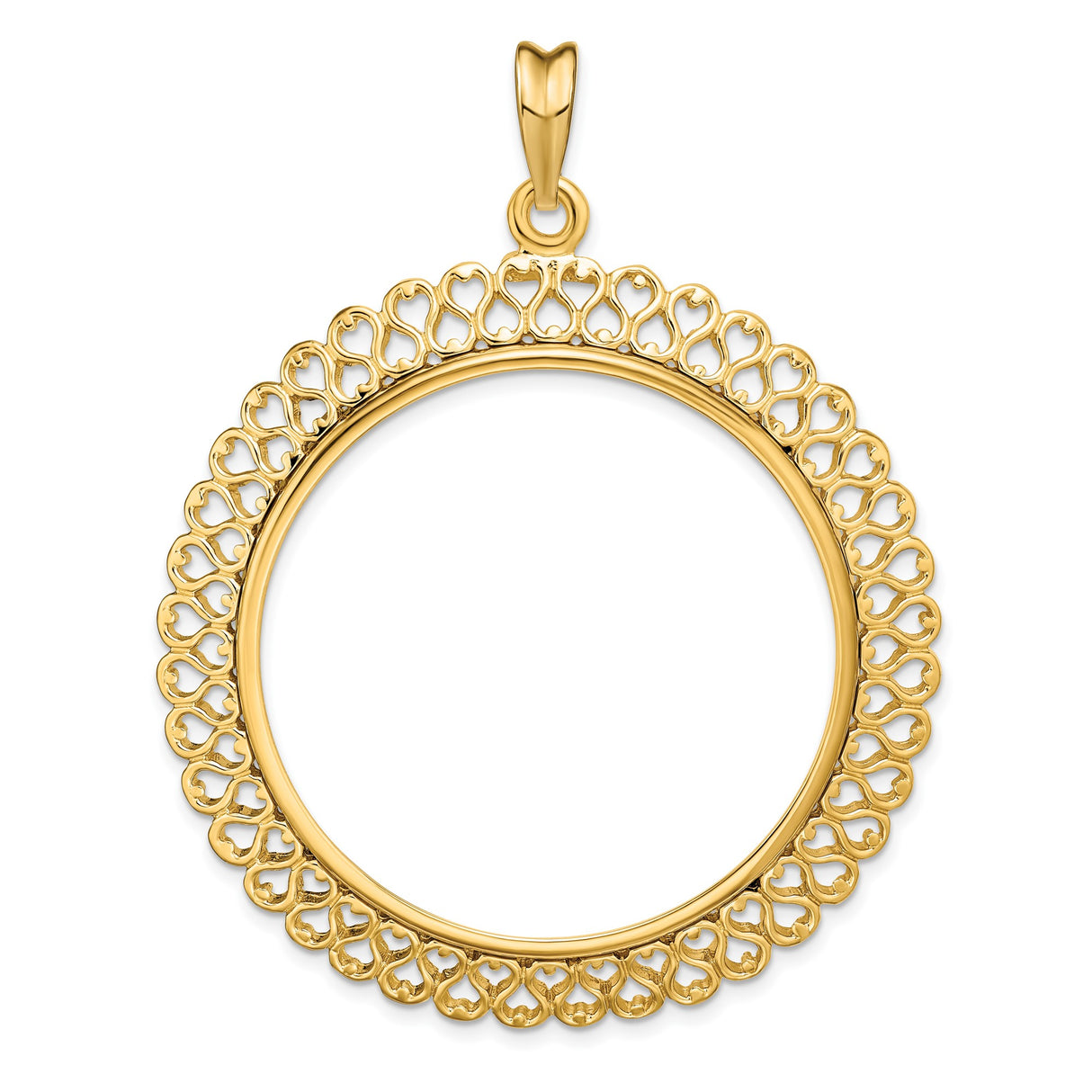 37 mm 14k Yellow Gold coin bezel for Austria €100 Philharmonic