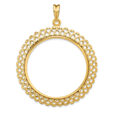 37 mm 14k Yellow Gold coin bezel for Austria €100 Philharmonic