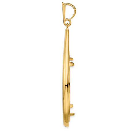 37 mm 14k Yellow Gold coin bezel for Austria €100 Philharmonic — alternate view