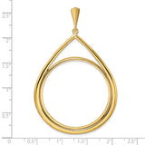 37 mm 14k Yellow Gold coin bezel for Austria €100 Philharmonic — size reference (ruler)