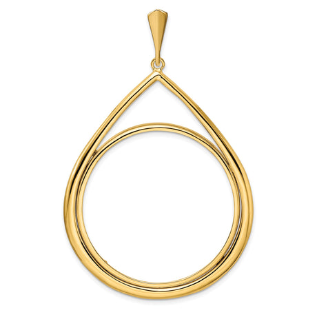 37 mm 14k Yellow Gold coin bezel for Austria €100 Philharmonic