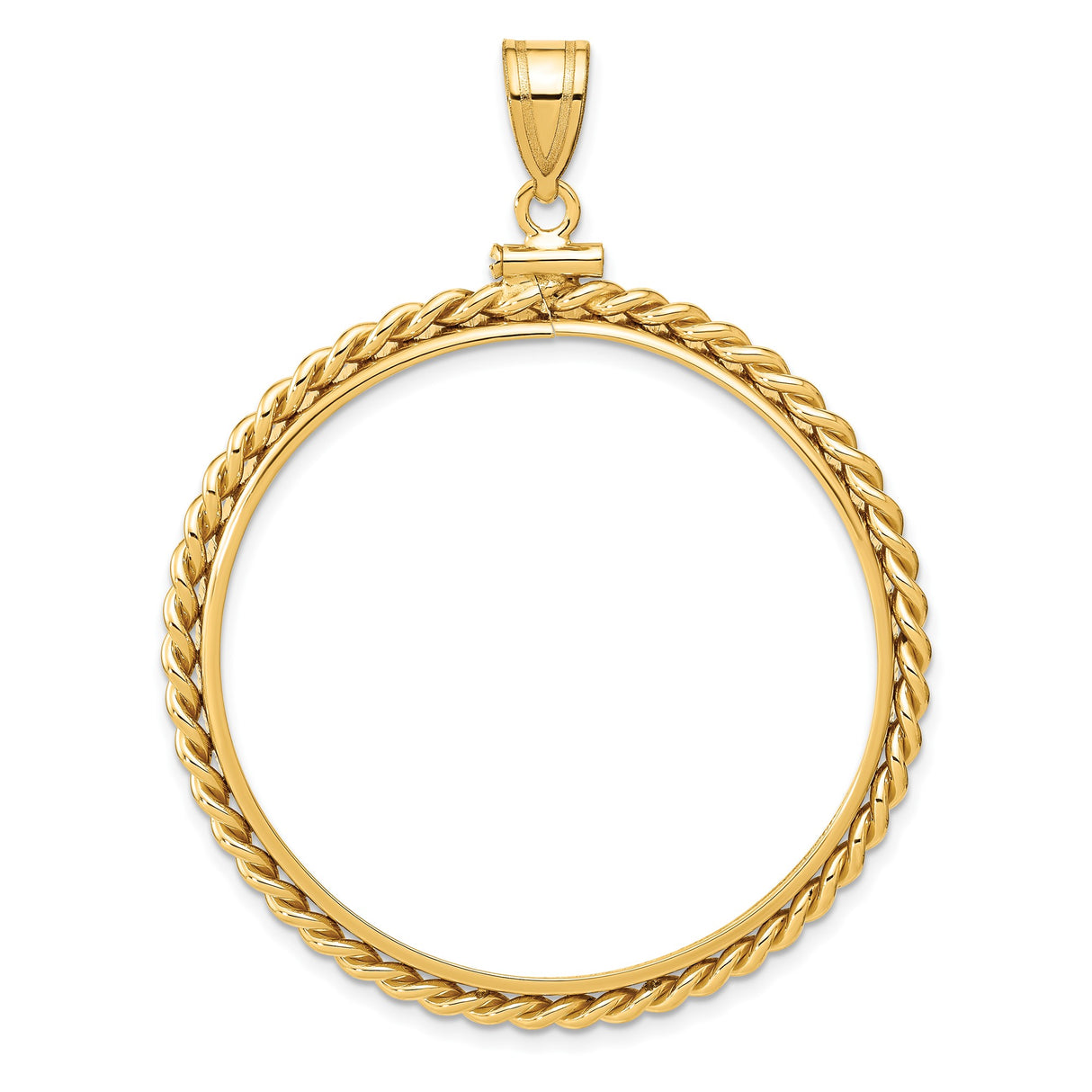 37 mm 14k Yellow Gold coin bezel for Austria €100 Philharmonic