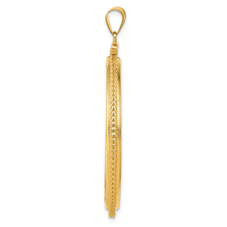 37 mm 14k Yellow Gold coin bezel for Austria €100 Philharmonic — alternate view
