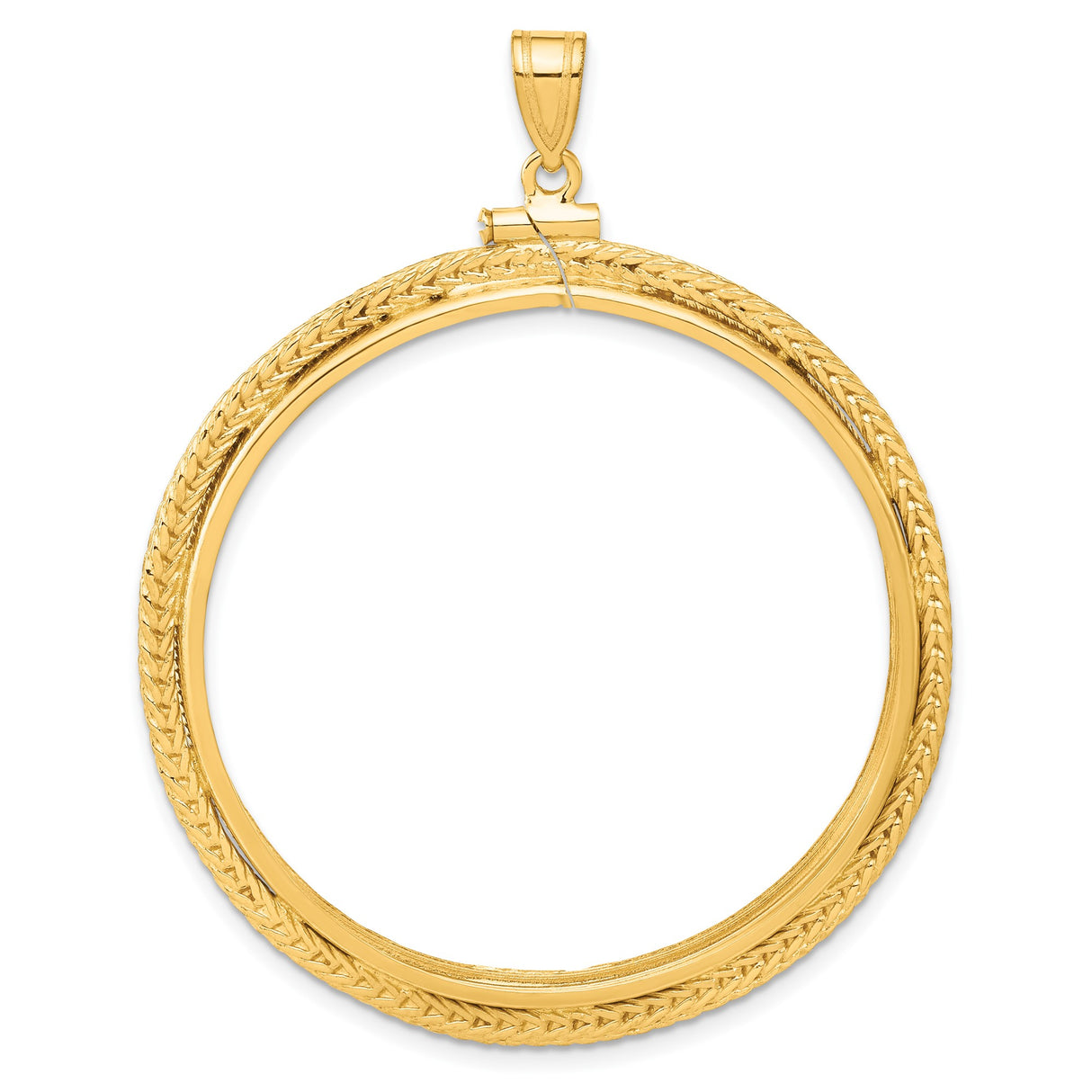 37 mm 14k Yellow Gold coin bezel for Austria €100 Philharmonic