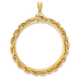 37 mm 14k Yellow Gold coin bezel for Austria €100 Philharmonic