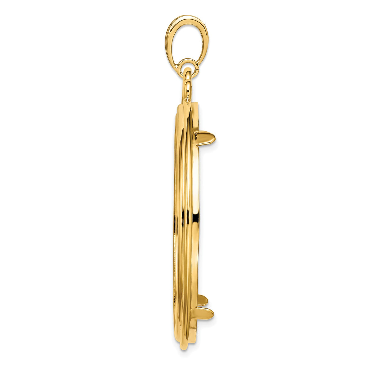 37 mm 14k Yellow Gold coin bezel for Austria €1.50 Philharmonic — alternate view