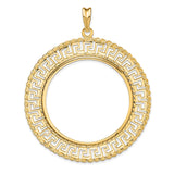 37 mm 14k Yellow Gold coin bezel for Austria €1.50 Philharmonic