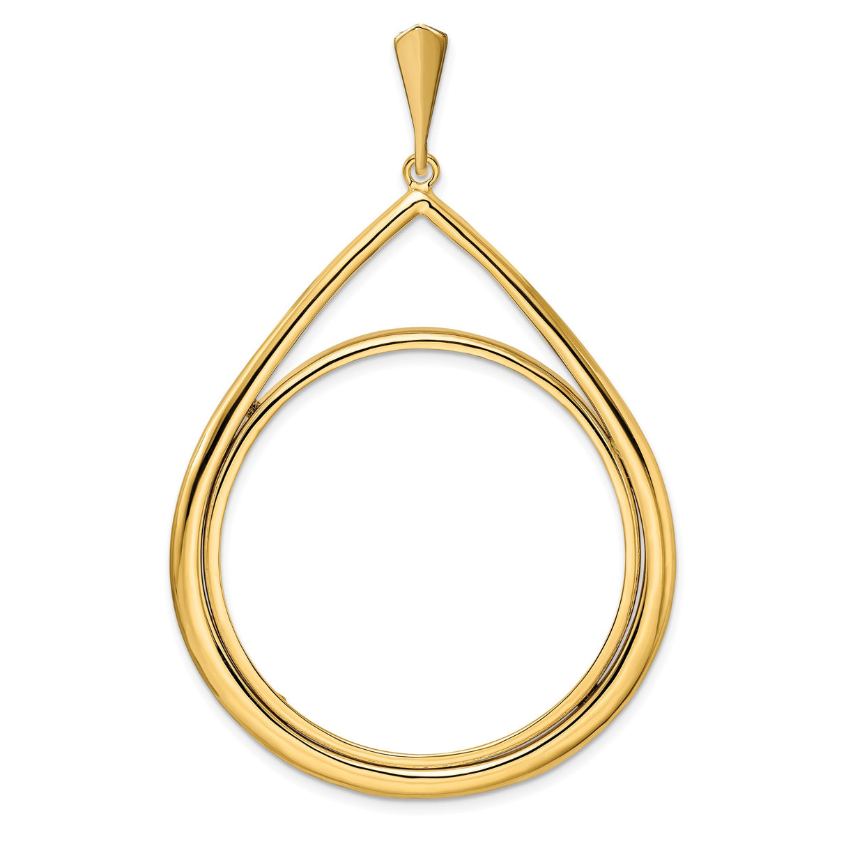 37 mm 14k Yellow Gold coin bezel for Austria €1.50 Philharmonic