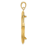 37 mm 14k Yellow Gold coin bezel for Austria €1.50 Philharmonic — alternate view