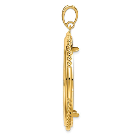 37 mm 14k Yellow Gold coin bezel for Austria €1.50 Philharmonic — alternate view