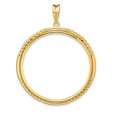 37 mm 14k Yellow Gold coin bezel for Austria €1.50 Philharmonic