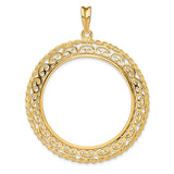37 mm 14k Yellow Gold coin bezel for Austria €1.50 Philharmonic