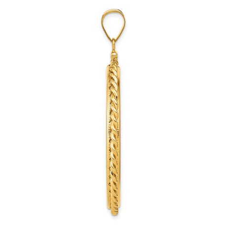 37 mm 14k Yellow Gold coin bezel for Austria €1.50 Philharmonic — alternate view