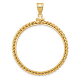 37 mm 14k Yellow Gold coin bezel for Austria €1.50 Philharmonic