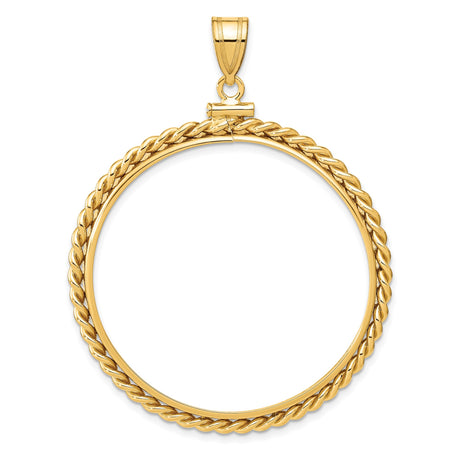 37 mm 14k Yellow Gold coin bezel for Austria €1.50 Philharmonic