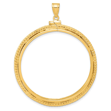 37 mm 14k Yellow Gold coin bezel for Austria €1.50 Philharmonic