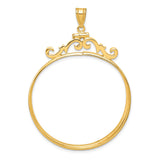 37 mm 14k Yellow Gold coin bezel for Austria €1.50 Philharmonic