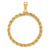 37 mm 14k Yellow Gold coin bezel for Austria €1.50 Philharmonic