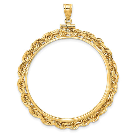 37 mm 14k Yellow Gold coin bezel for Austria €1.50 Philharmonic