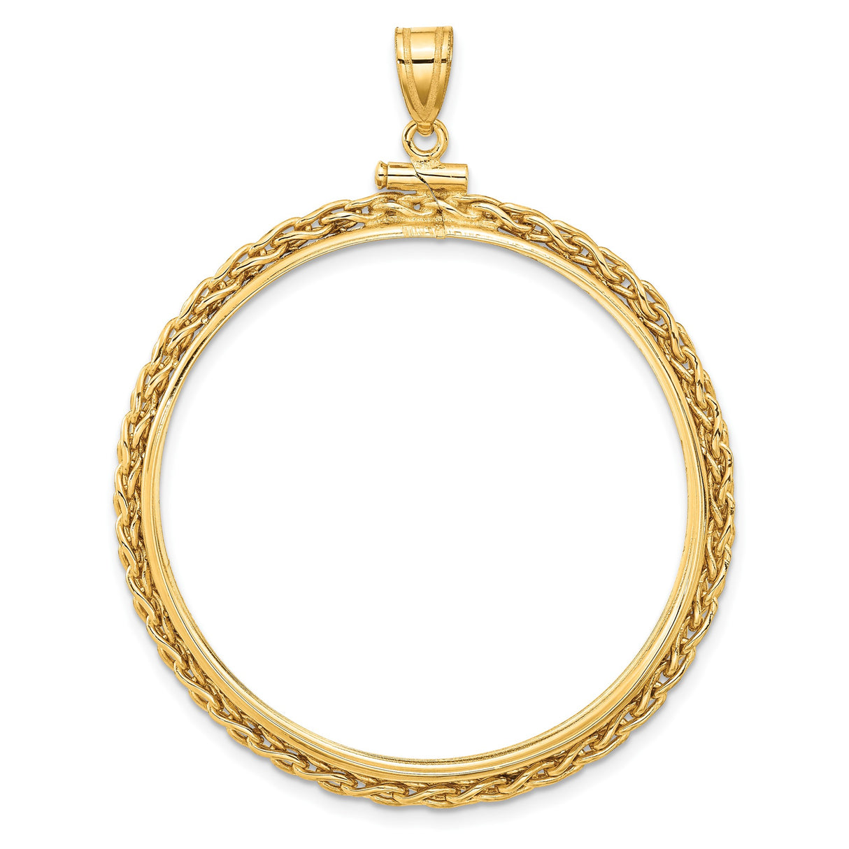 37 mm 14k Yellow Gold coin bezel for Austria €1.50 Philharmonic