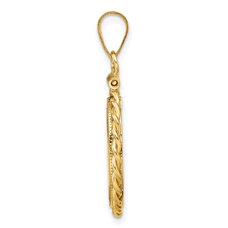 16 mm 14k Yellow Gold coin bezel for Austria €10 Philharmonic — alternate view