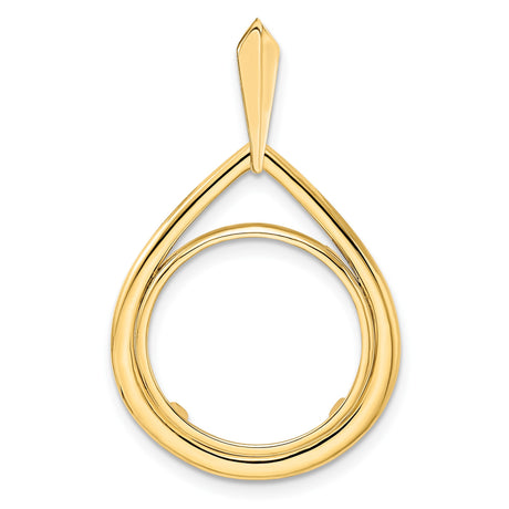 16 mm 14k Yellow Gold coin bezel for Austria €10 Philharmonic