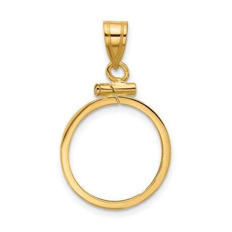 16 mm 14k Yellow Gold coin bezel for Austria €10 Philharmonic