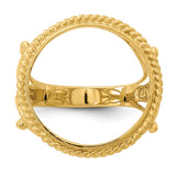 16 mm 14k Yellow Gold coin bezel ring for Austria €10 Philharmonic — additional image