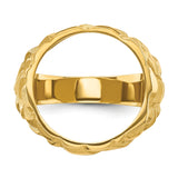 16 mm 14k Yellow Gold coin bezel ring for Austria €10 Philharmonic — additional image