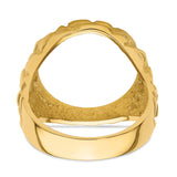16 mm 14k Yellow Gold coin bezel ring for Austria €10 Philharmonic — additional image