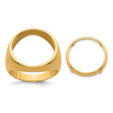 16 mm 14k Yellow Gold coin bezel ring for Austria €10 Philharmonic