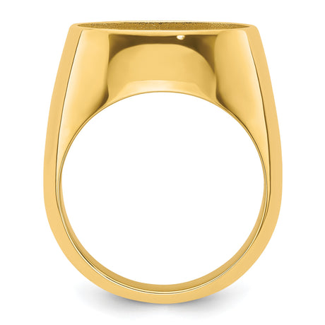 16 mm 14k Yellow Gold coin bezel ring for Austria €10 Philharmonic — alternate view
