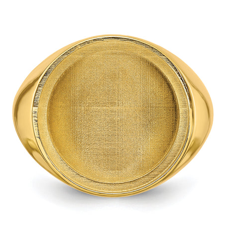 16 mm 14k Yellow Gold coin bezel ring for Austria €10 Philharmonic — additional image