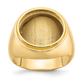 16 mm 14k Yellow Gold coin bezel ring for Austria €10 Philharmonic — additional image
