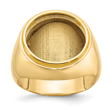 16 mm 14k Yellow Gold coin bezel ring for Austria €10 Philharmonic — additional image