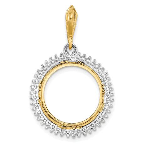16 mm 14k Multi-Tone Gold coin bezel for Austria €10 Philharmonic — additional image