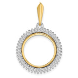 16 mm 14k Multi-Tone Gold coin bezel for Austria €10 Philharmonic