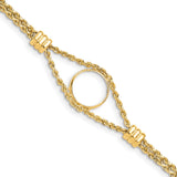 13 mm 14k Yellow Gold coin bezel bracelet for Austria €4 Philharmonic