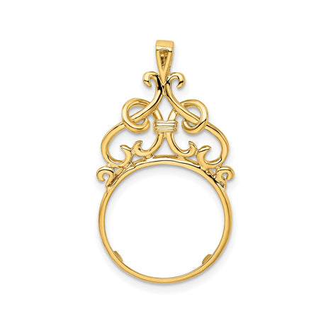 13 mm 14k Yellow Gold coin bezel for Austria €4 Philharmonic