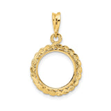 13 mm 14k Yellow Gold coin bezel for Austria €4 Philharmonic — additional image