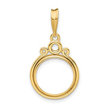 13 mm 14k Yellow Gold coin bezel for Austria €4 Philharmonic