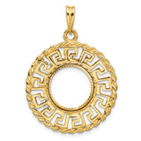 13 mm 14k Yellow Gold coin bezel for Austria €4 Philharmonic