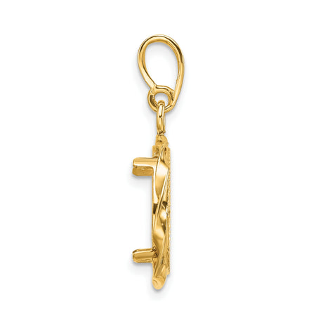13 mm 14k Yellow Gold coin bezel for Austria €4 Philharmonic — alternate view