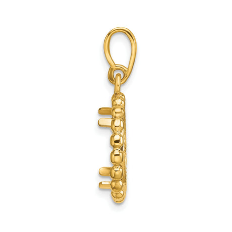 13 mm 14k Yellow Gold coin bezel for Austria €4 Philharmonic — alternate view