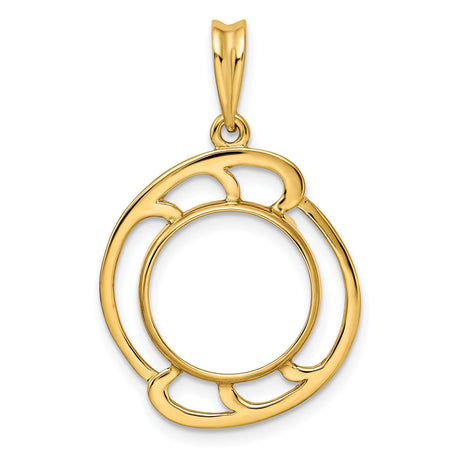 13 mm 14k Yellow Gold coin bezel for Austria €4 Philharmonic