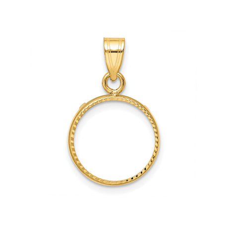 13 mm 14k Yellow Gold coin bezel for Austria €4 Philharmonic