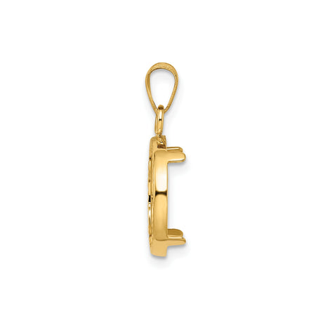 13 mm 14k Yellow Gold coin bezel for Austria €4 Philharmonic — alternate view