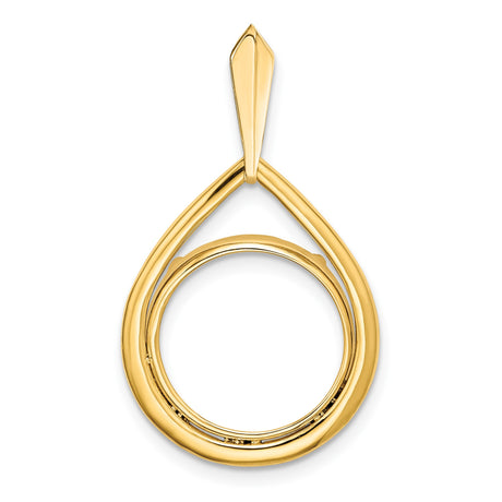13 mm 14k Yellow Gold coin bezel for Austria €4 Philharmonic