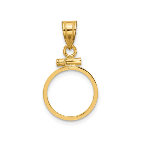 13 mm 14k Yellow Gold coin bezel for Austria €4 Philharmonic